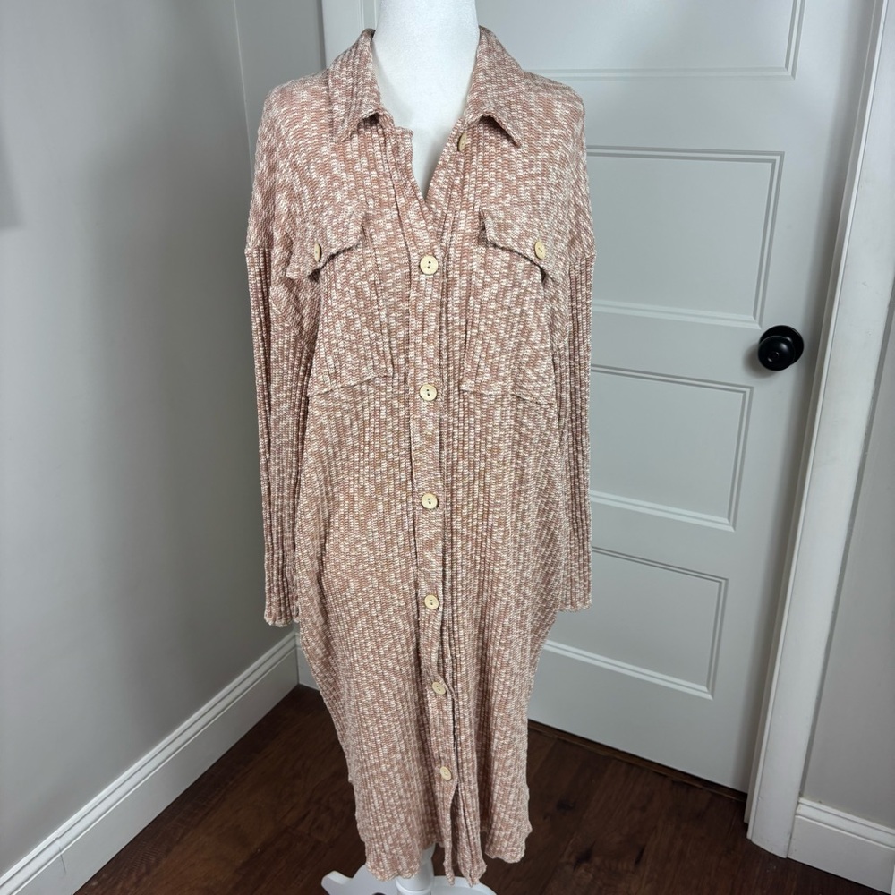 Sage the Label‎ Beachy Ribbed Longline Cardigan Size M/L